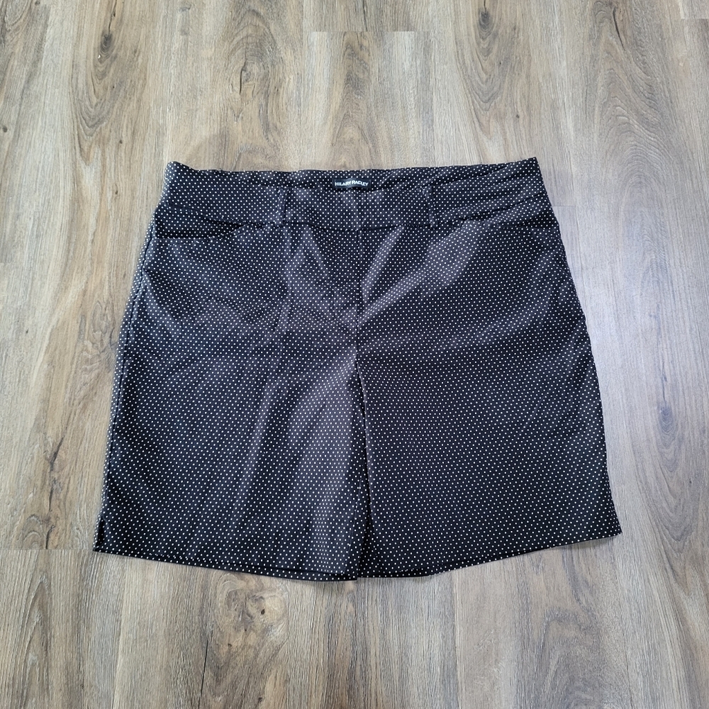 Womens Hilary Radley Black Bermuda Stretch Shorts Pull On Plus 2X 9" Inseam